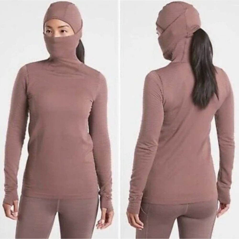Athleta Tan and Brown Long Sleeve Tee